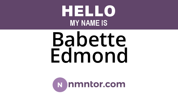 Babette Edmond