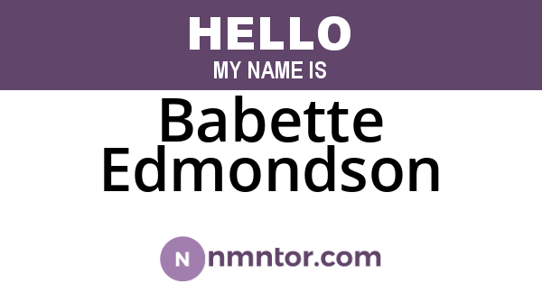 Babette Edmondson