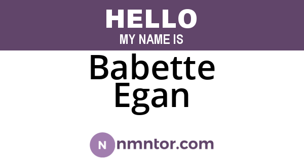 Babette Egan