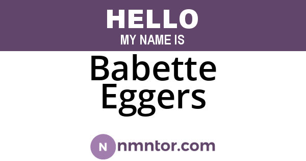 Babette Eggers