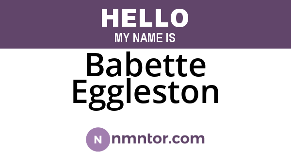 Babette Eggleston