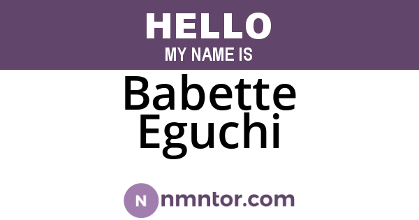 Babette Eguchi