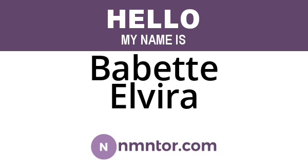 Babette Elvira