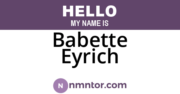 Babette Eyrich