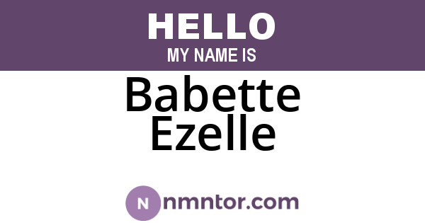 Babette Ezelle