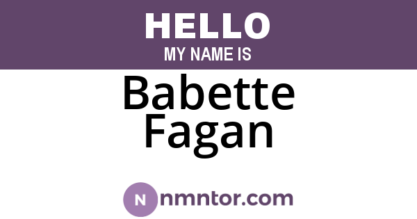 Babette Fagan