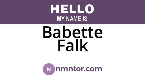 Babette Falk
