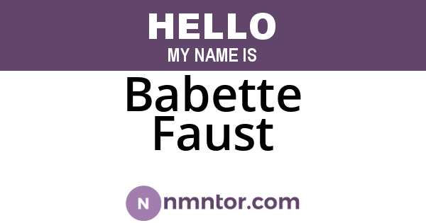Babette Faust