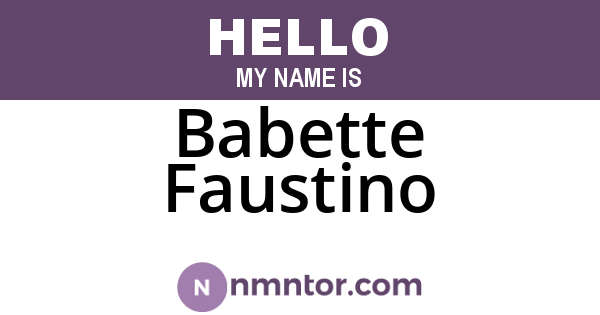 Babette Faustino