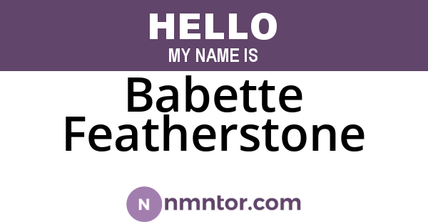 Babette Featherstone