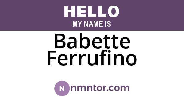 Babette Ferrufino