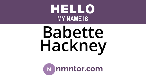 Babette Hackney
