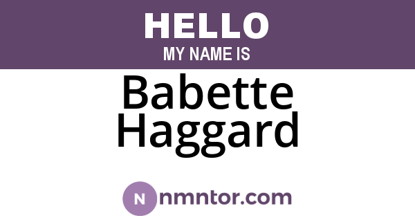 Babette Haggard