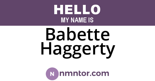 Babette Haggerty