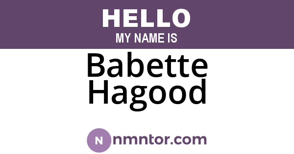 Babette Hagood