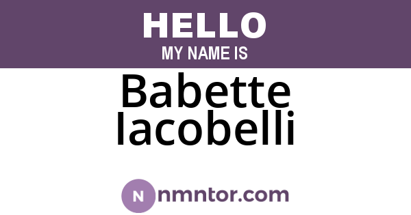 Babette Iacobelli