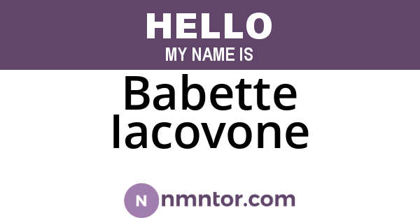 Babette Iacovone
