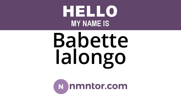 Babette Ialongo