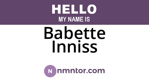 Babette Inniss