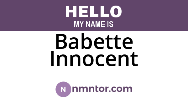 Babette Innocent