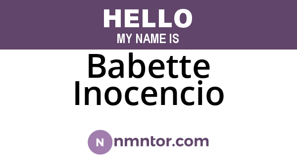 Babette Inocencio