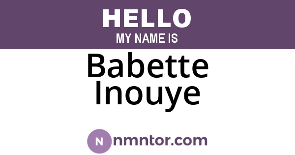Babette Inouye