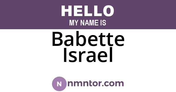 Babette Israel