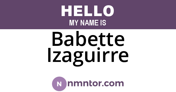 Babette Izaguirre