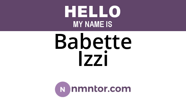 Babette Izzi