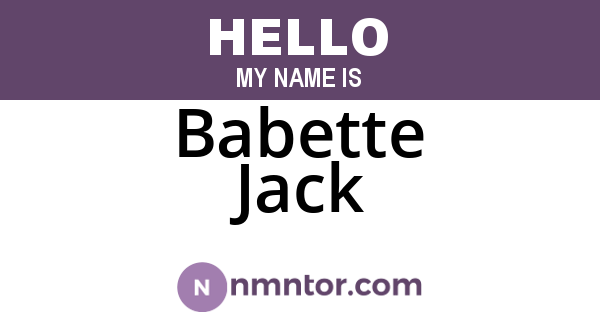 Babette Jack