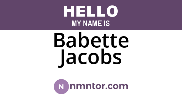 Babette Jacobs