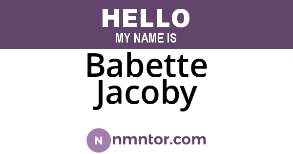 Babette Jacoby