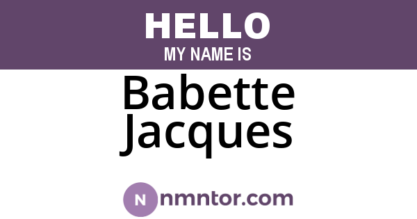 Babette Jacques