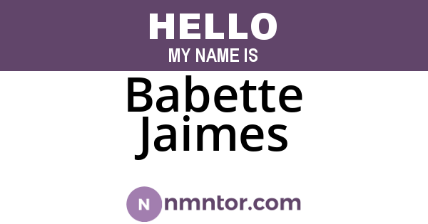 Babette Jaimes