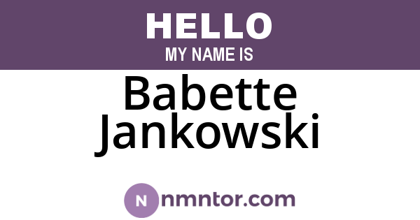 Babette Jankowski