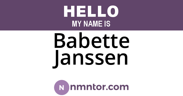 Babette Janssen