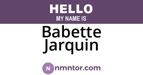 Babette Jarquin