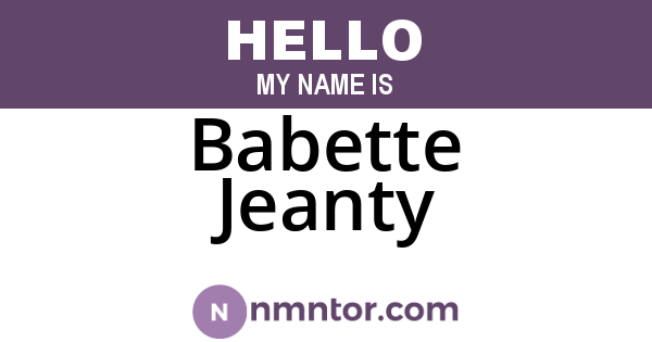 Babette Jeanty