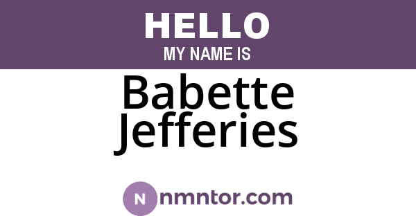 Babette Jefferies