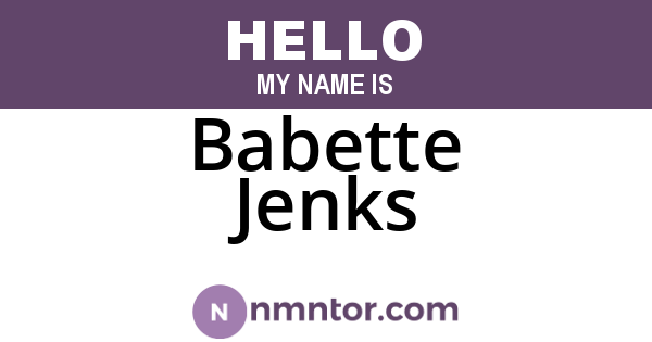 Babette Jenks