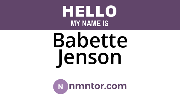 Babette Jenson