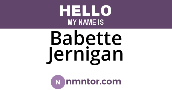 Babette Jernigan