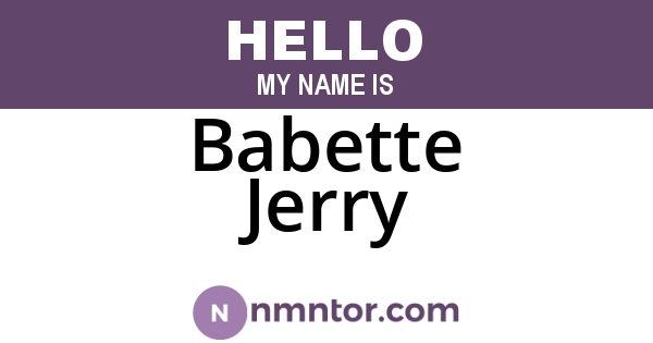 Babette Jerry