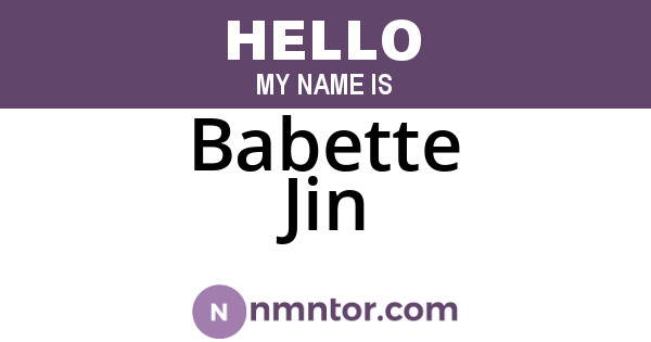Babette Jin