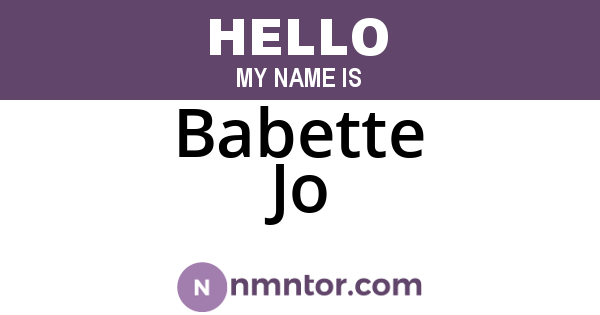 Babette Jo