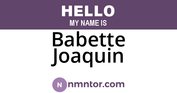 Babette Joaquin