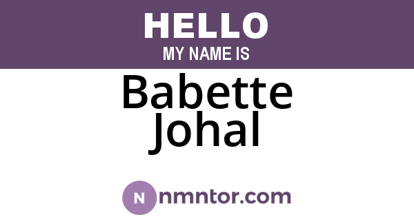 Babette Johal