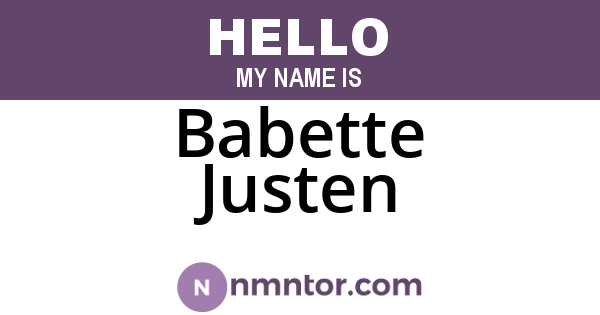 Babette Justen