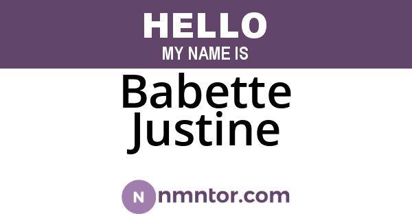 Babette Justine