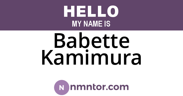 Babette Kamimura